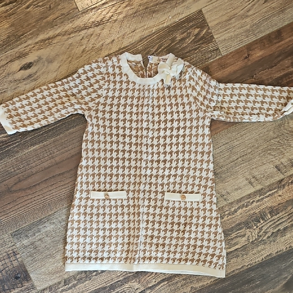 Houndstooth Sweater Dress